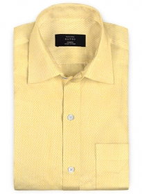 Giza Yellow Dobby Cotton Shirt - Full Sleeves