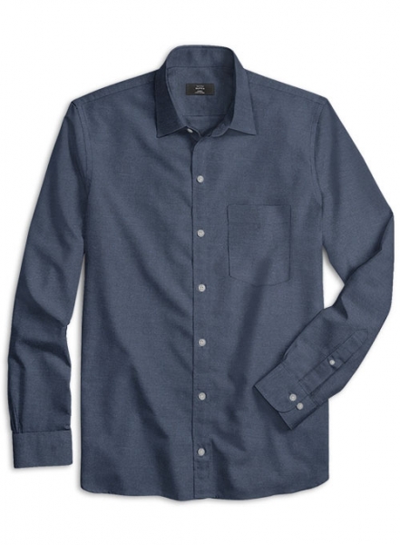 Italian Cotton Indigo Blue Shirt