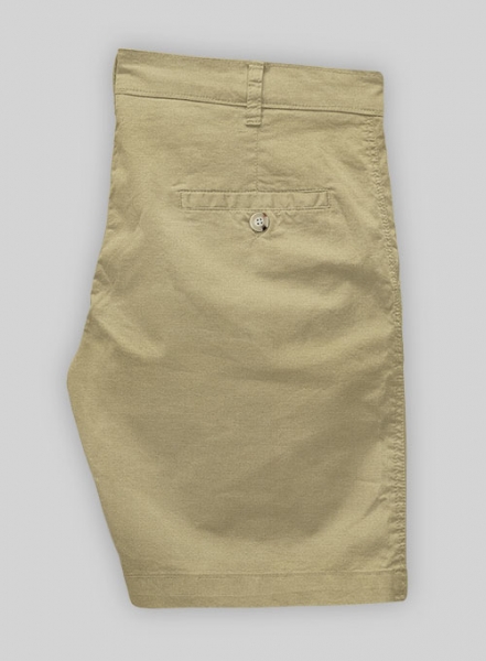 Khaki Stretch Summer Weight Chino Shorts