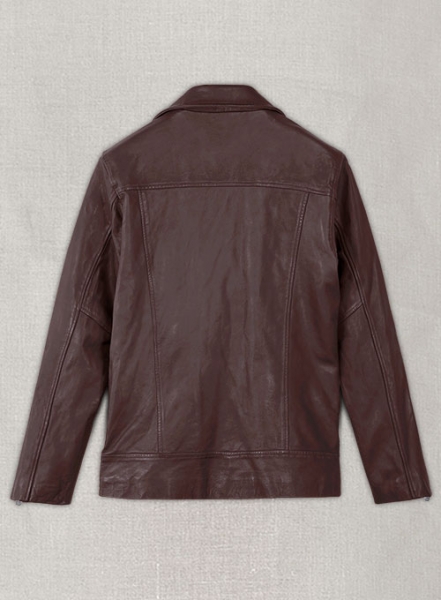 Dauntless Burgundy Biker Leather Jacket