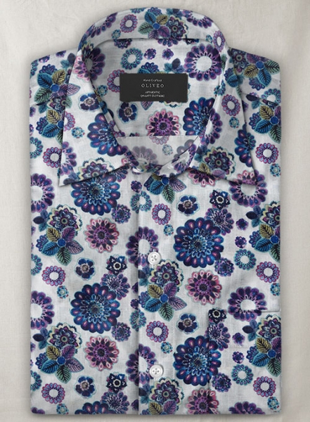 Italian Linen Aicara Shirt - Half Sleeves