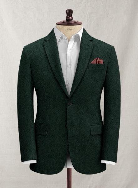 Italian Sacramento Green Tweed Suit