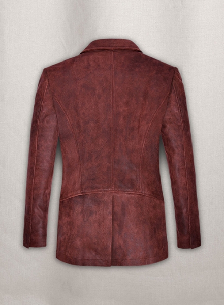 Dark Vintage Red Ali Larter Resident Evil Leather Blazer