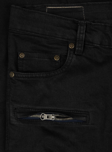 Black Body Hugger Stretch Cargo Jeans - Look #229