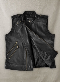 Leather Biker Vest # 313 Leather Biker Vest # 313
