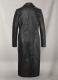 Black Selena Gomez Leather Long Coat