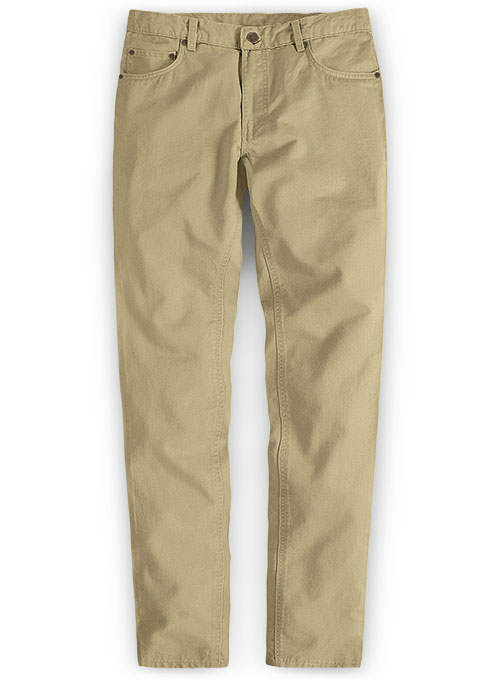 beige stretch jeans