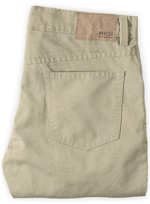 Beige Peach Finish Chino Jeans