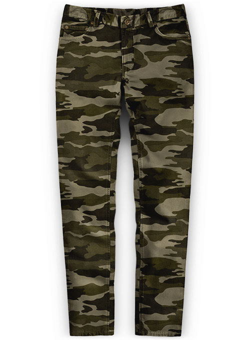 stretch camo jeans