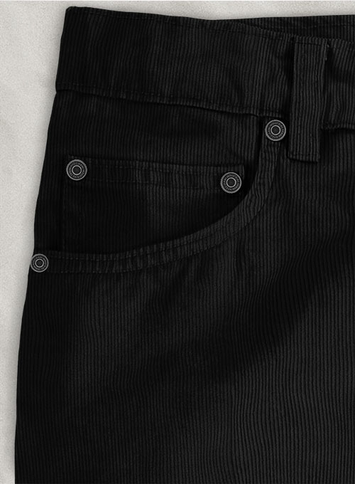 Black Stretch Corduroy Jeans