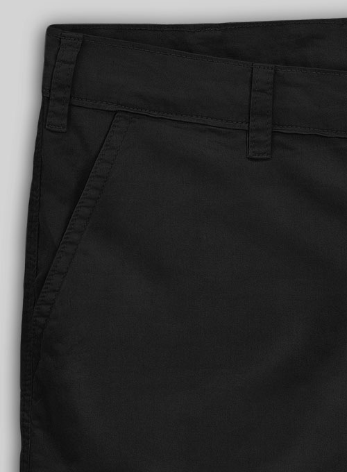 Black Summer Weight Chino Shorts
