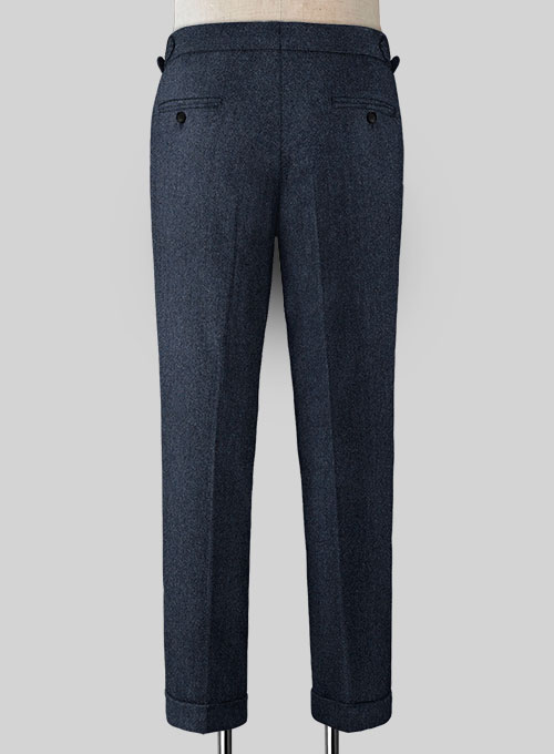 Blue Heavy Highland Tweed Trousers