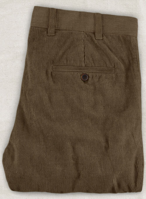 Brown Stretch Corduroy Trousers