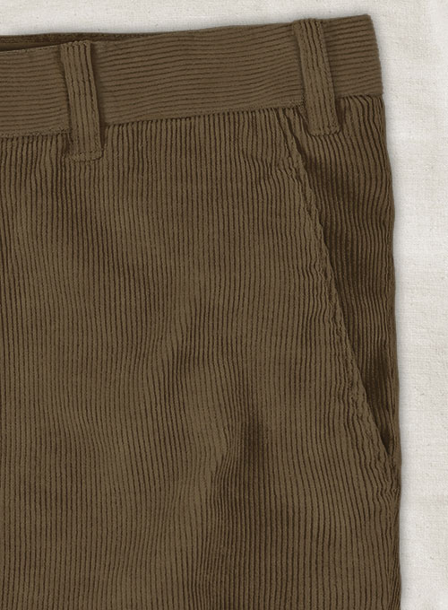 Brown Stretch Corduroy Trousers