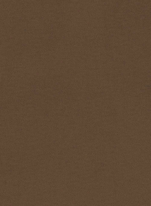 Brown Feather Cotton Canvas Stretch Jeans