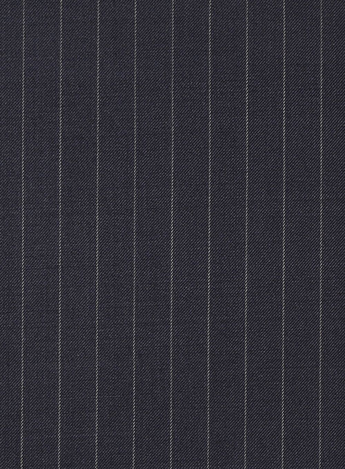 Chalkstripe Wool Dark Blue  Pants