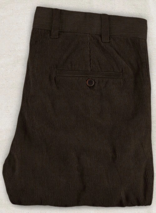 Coffee Brown Stretch Corduroy Trousers