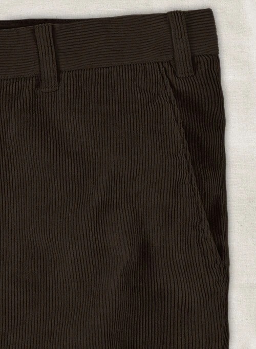 Coffee Brown Stretch Corduroy Trousers