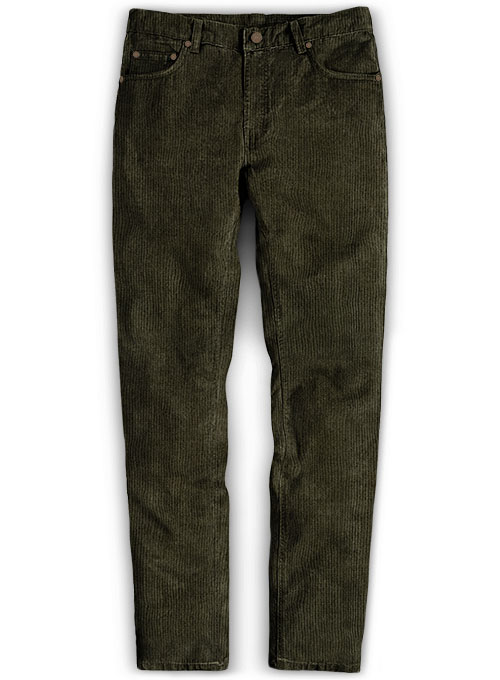 Dark Olive Corduroy Jeans : MakeYourOwnJeans®: Made To Measure Custom ...