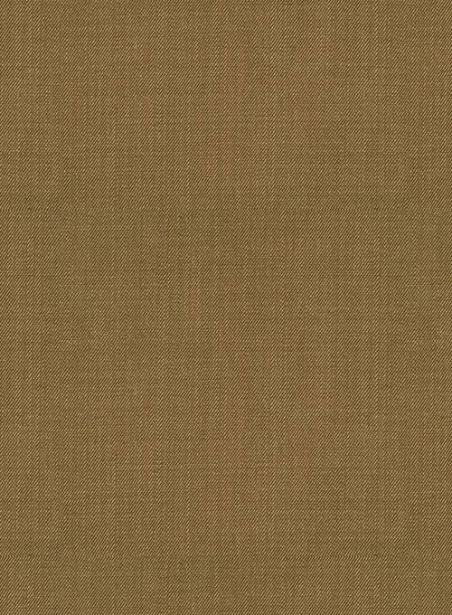 Dark Walnut Khaki Double Gurkha Wool Trousers