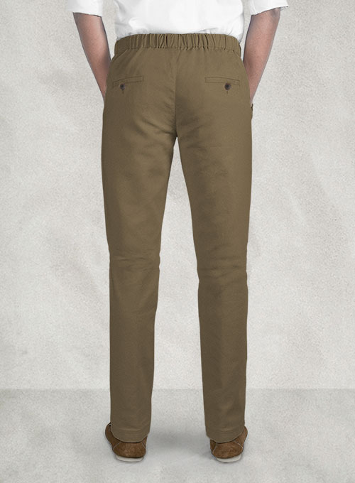 Easy Pants Dark Beige Cotton Canvas