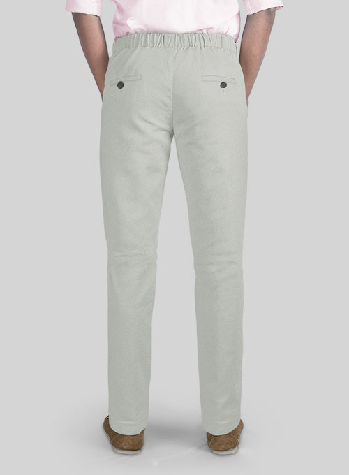 Easy Pants Light Gray Cotton Canvas