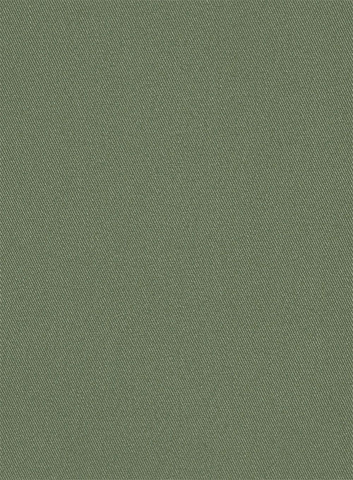 Green Cotton Power Stretch Chino Shorts