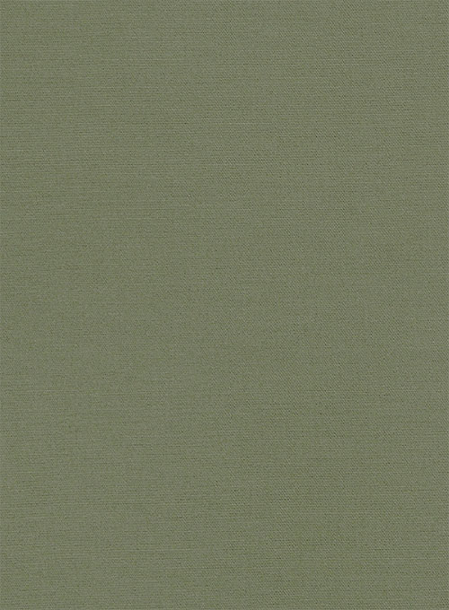 Green Feather Cotton Canvas Stretch Chino Pants