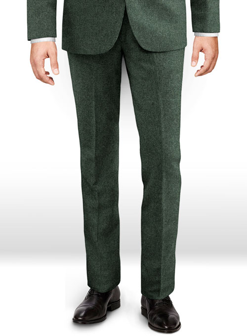 Green Heavy Tweed Pants Green Heavy Tweed Pants