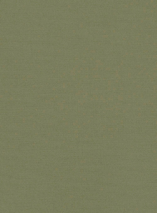 Green Feather Cotton Canvas Stretch Jeans - Click Image to Close