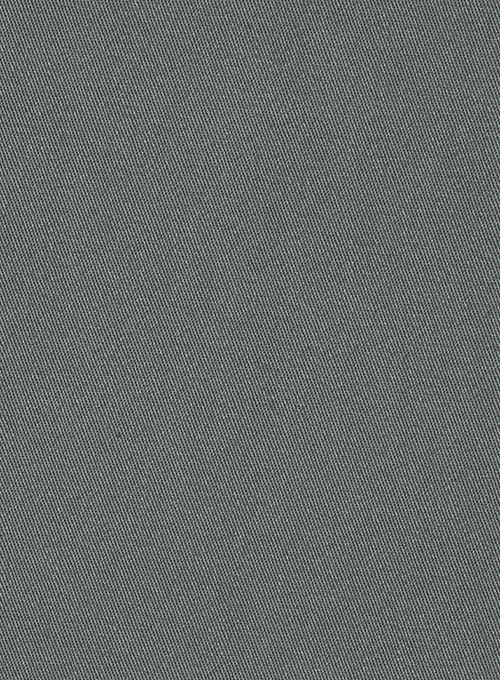 Gray Cotton Power Stretch Chino Jeans