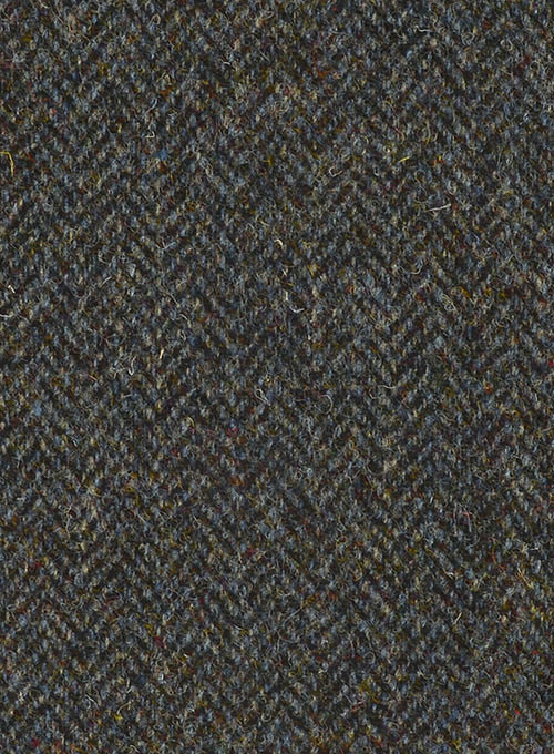 Harris Tweed Ridge Blue Herringbone Pants