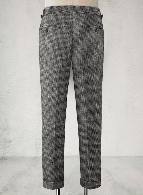 Harris Tweed Barley Gray Highland Trousers