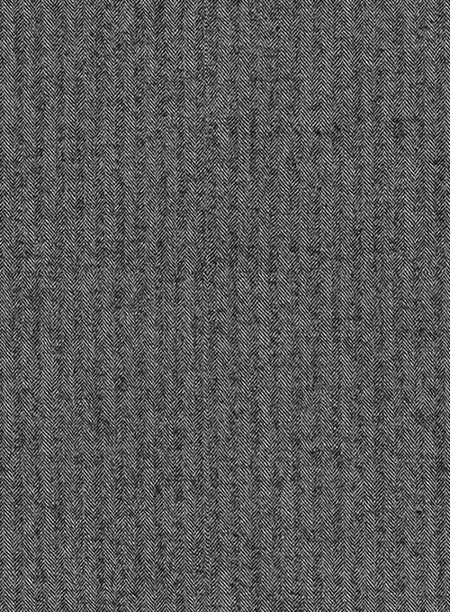 Herringbone Gray Flannel Wool Pants