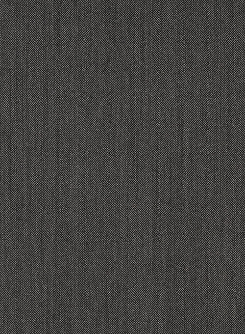 Herringbone Wool Gray Pants