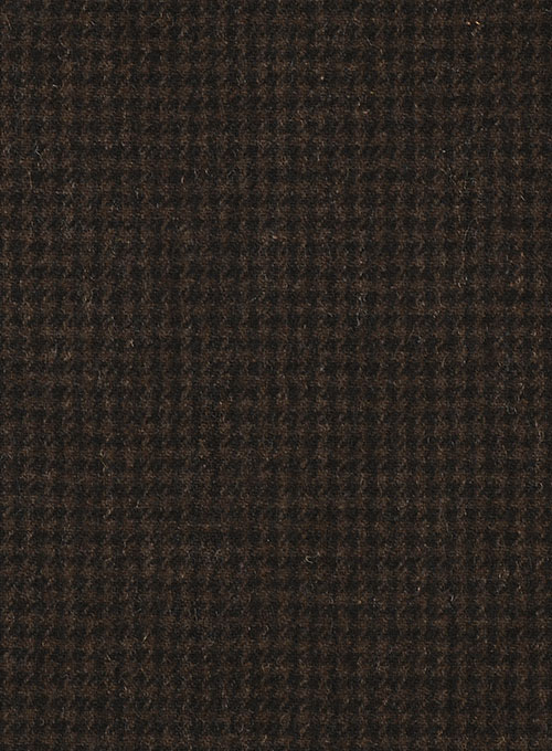 Houndstooth Dark Brown Tweed  Pants