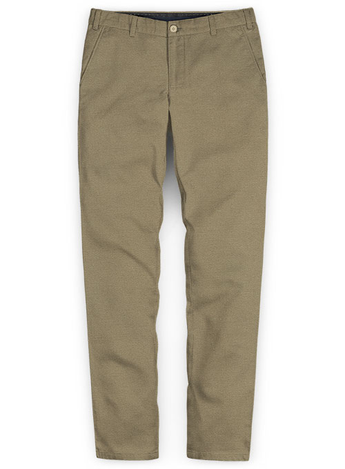 Hunter Khaki Peach Finish Chinos : Made To Measure Custom Jeans For Men ...