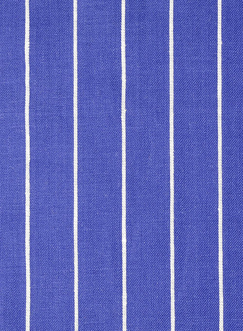 Italian Blue Stripe Linen Pants