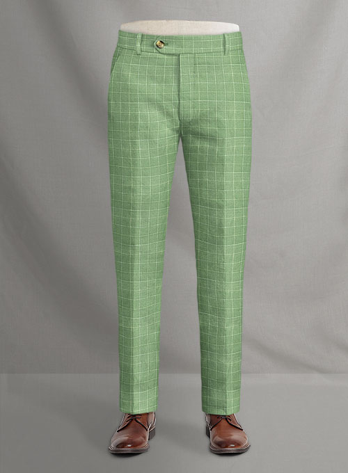 Italian Linen Anando Checks Pants