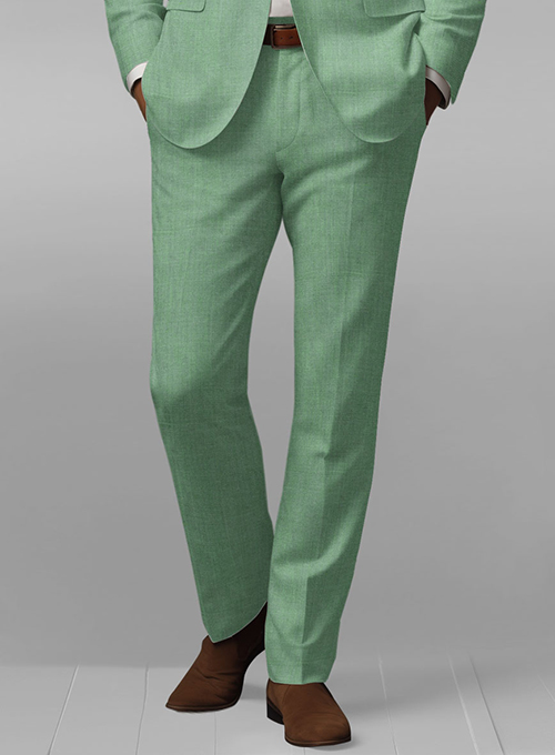 Italian Linen Mojito Green Pants