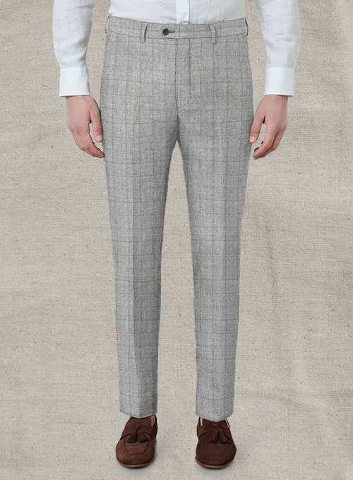 Italian Linen Sirile Checks Pants