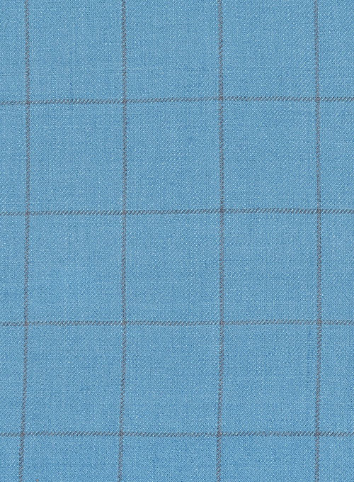 Italian Super Blue Linen Pants