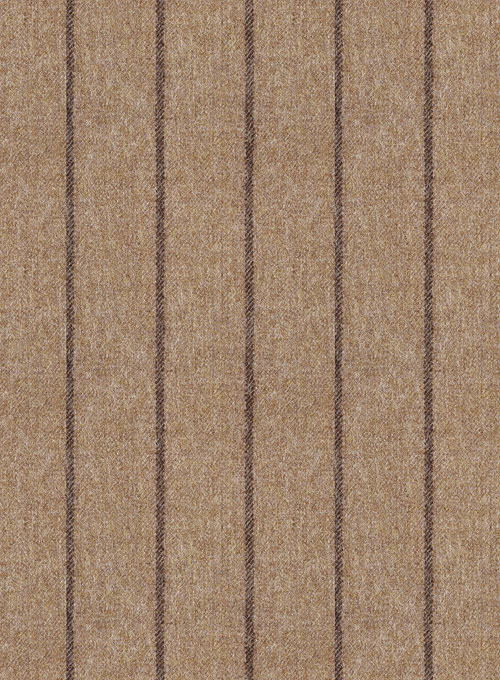 Italian Wool Cashmere Brown Stripe Pants