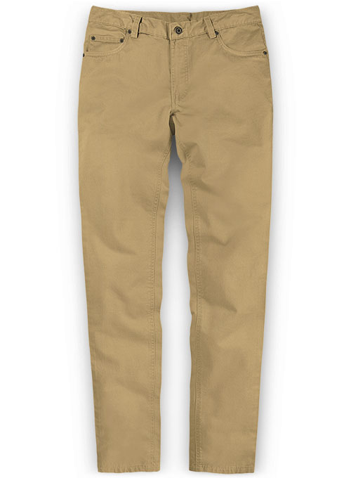 Khaki Twill Stretch Chino Jeans : Made To Measure Custom Jeans For Men ...