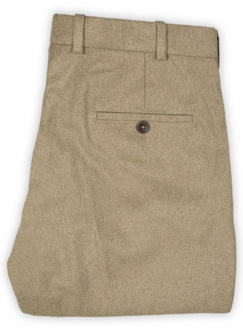 Light Weight Light Brown Tweed Pants - Click Image to Close