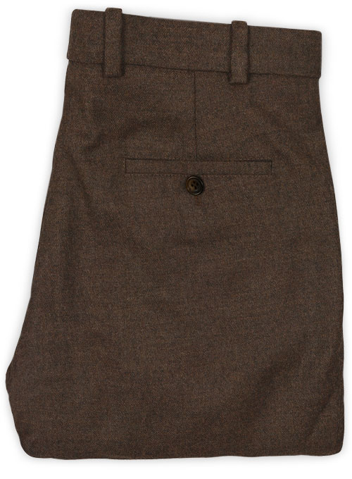 Light Weight Dark Brown Tweed Pants - Click Image to Close