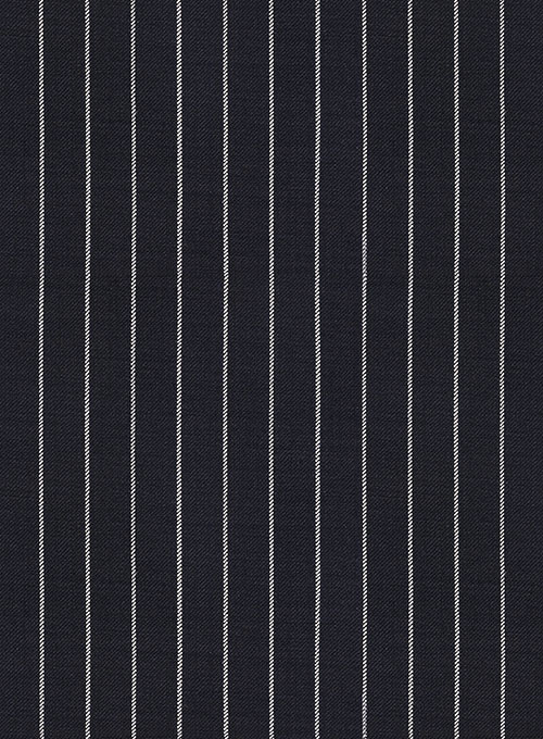 Napolean Dark Blue Stripe Wool Pants
