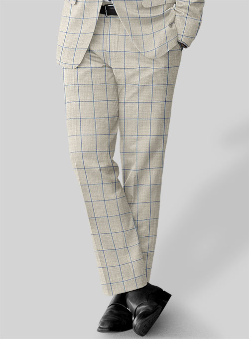 Napolean Pane Light Beige Wool Pants