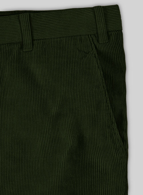 Olive Green Corduroy Trousers