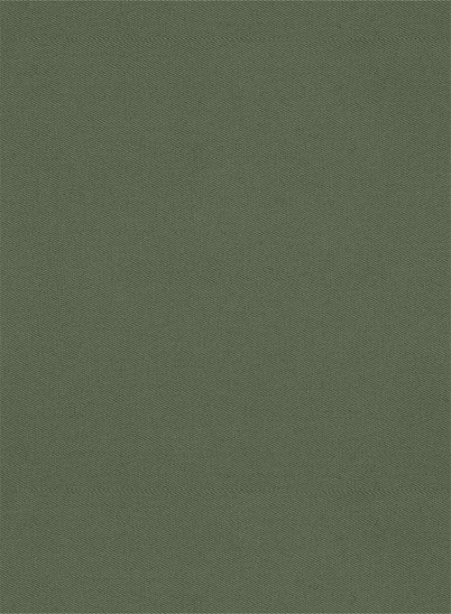 Olive Green Cotton Shorts